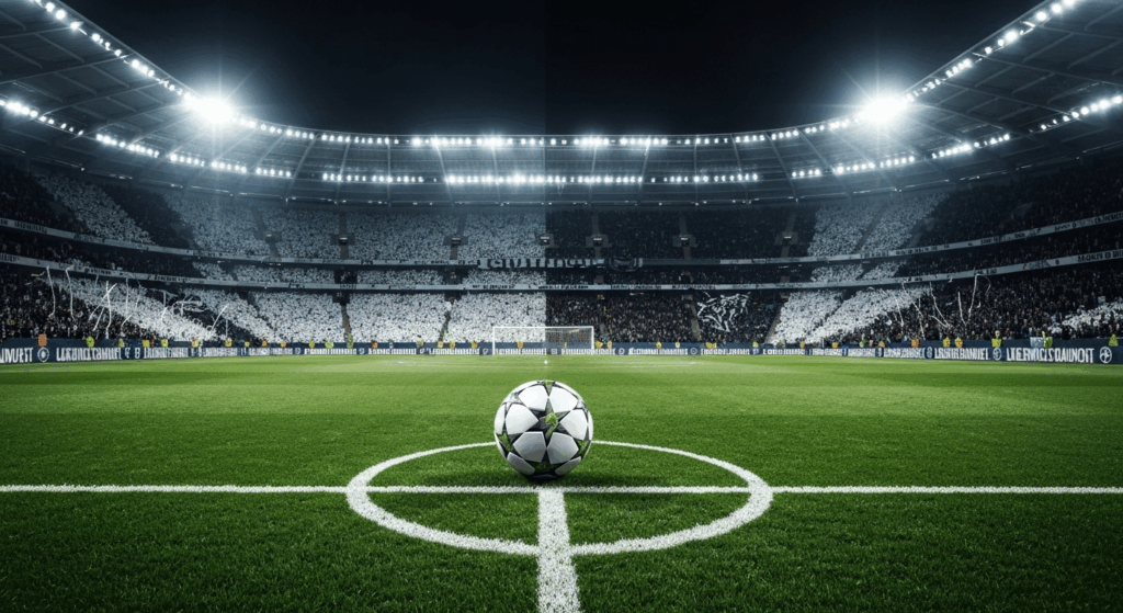 Sân vận động hoành tráng trước trận đại chiến Real Madrid đấu với Juventus.